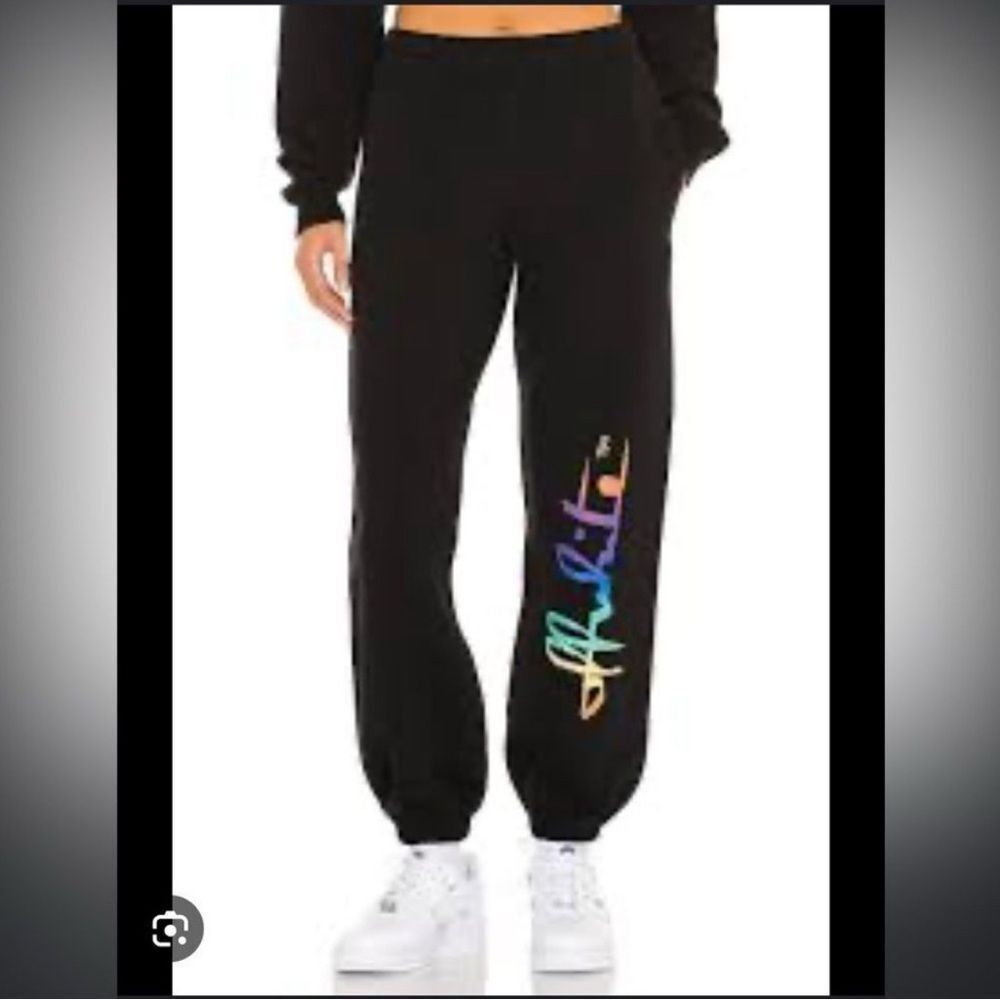 NWT 695.00 OFF WHITE Rainbow Sweatpants in Black Multi SIZE  XXS